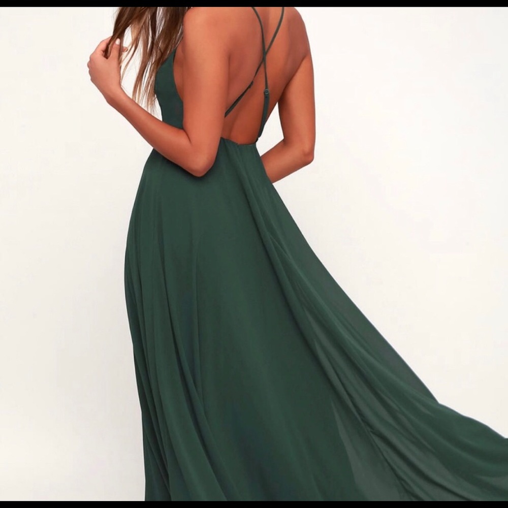 (New) Emerald Green Lulus Formal Dress - Small